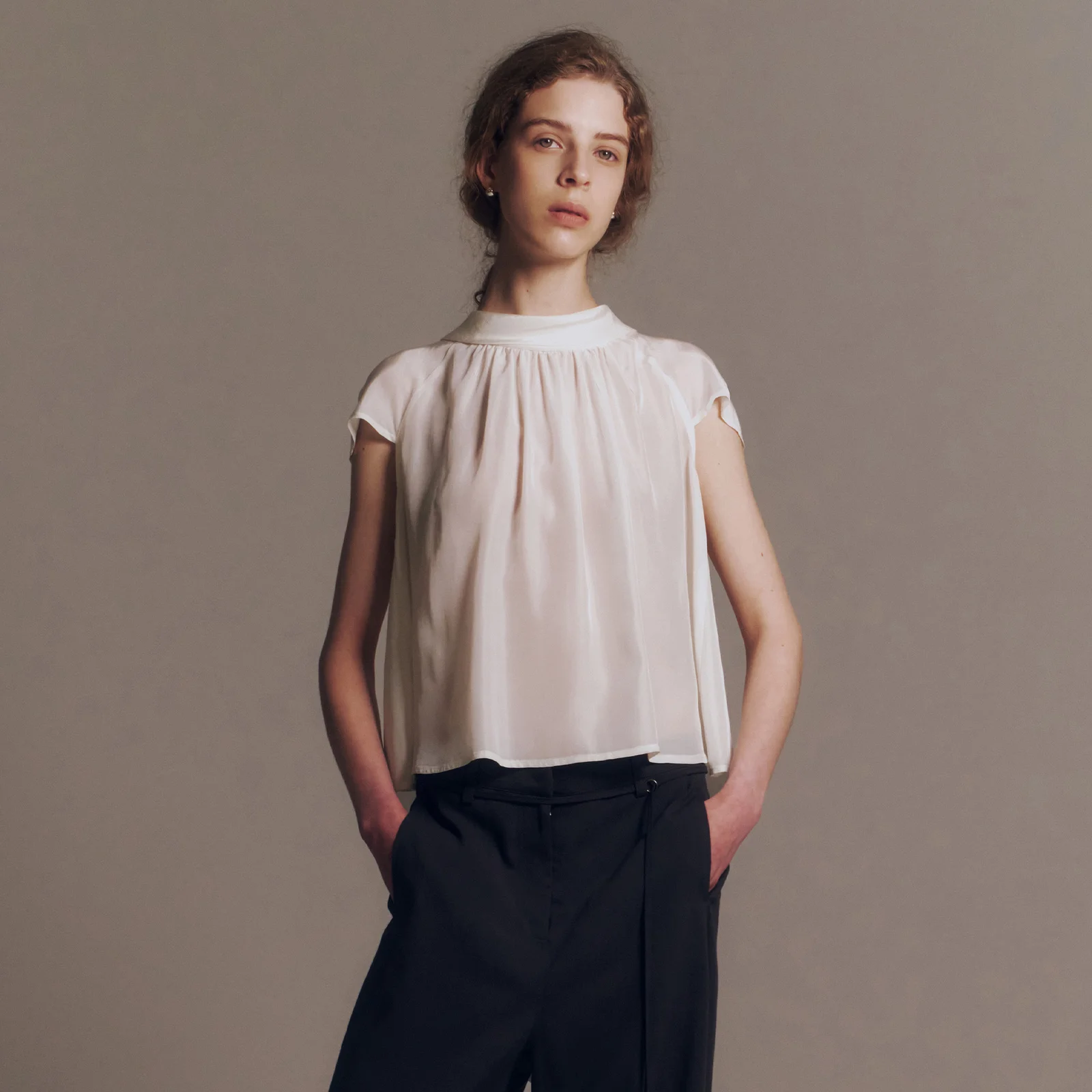 Gather Blouse Pearl