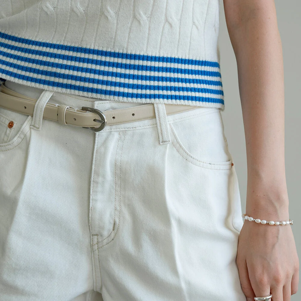SIAC3013 leather belt_Beige