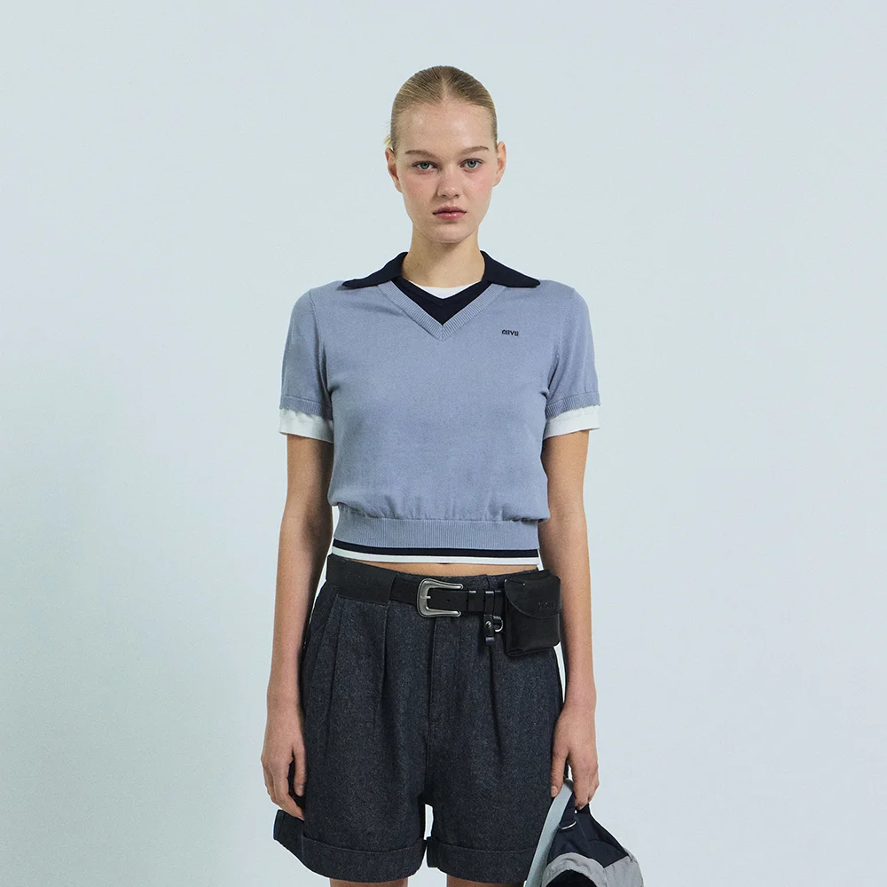 PETRA COLLAR KNIT (GRAY)
