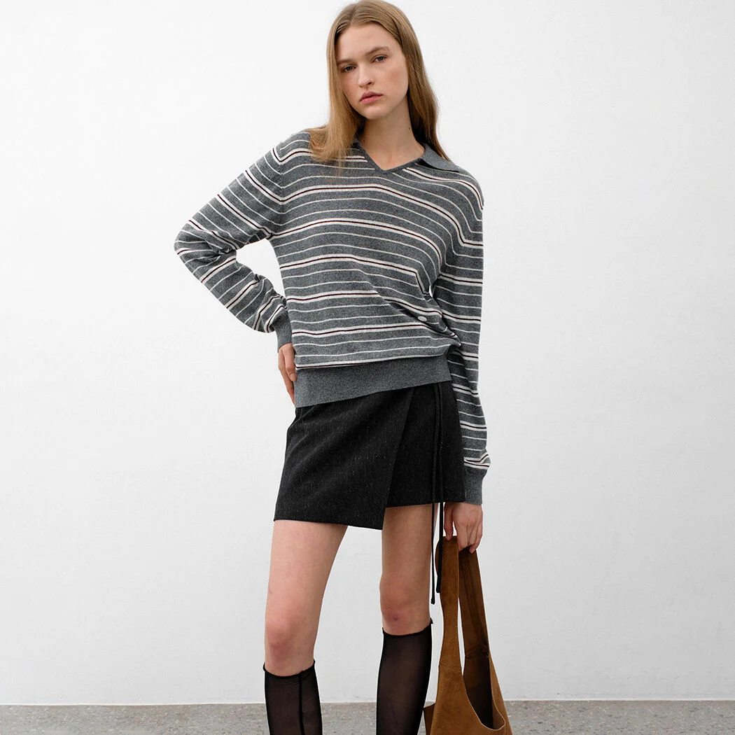 ZOE SIDE RIBBON WRAP SKIRT(SK-5035)