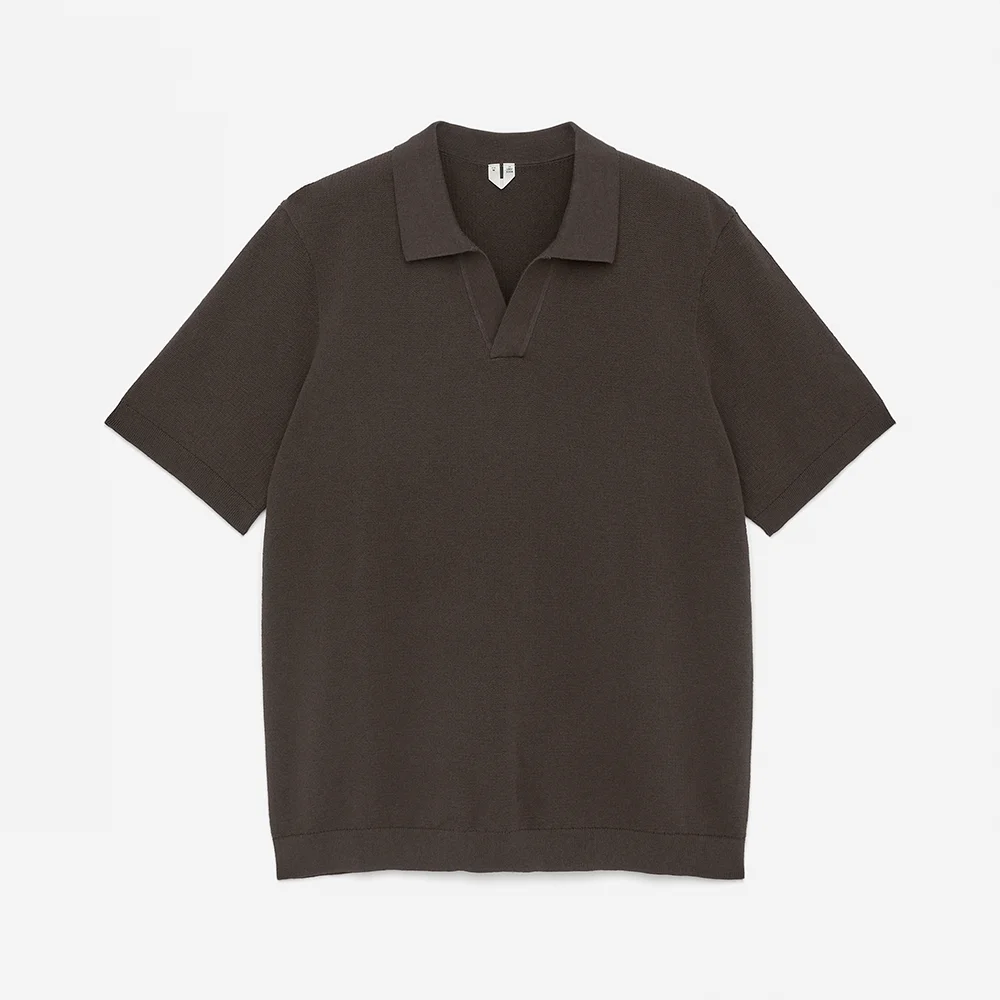 (M) 紋理 Polo 襯衫 (1275498-003) (淺 啡色)