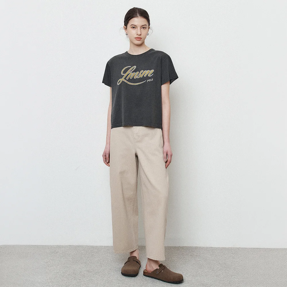 Wide Baggy Denim Pants_Beige
