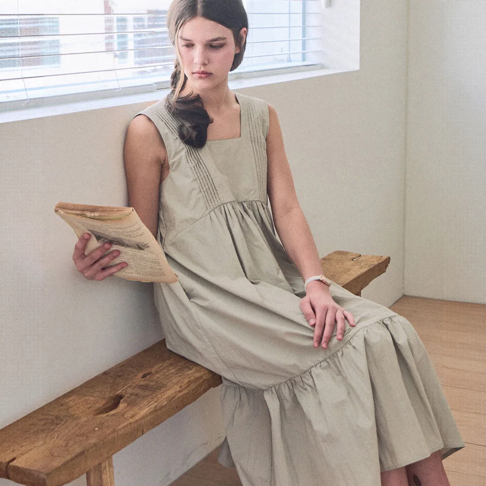 Maren volume dress - Beige