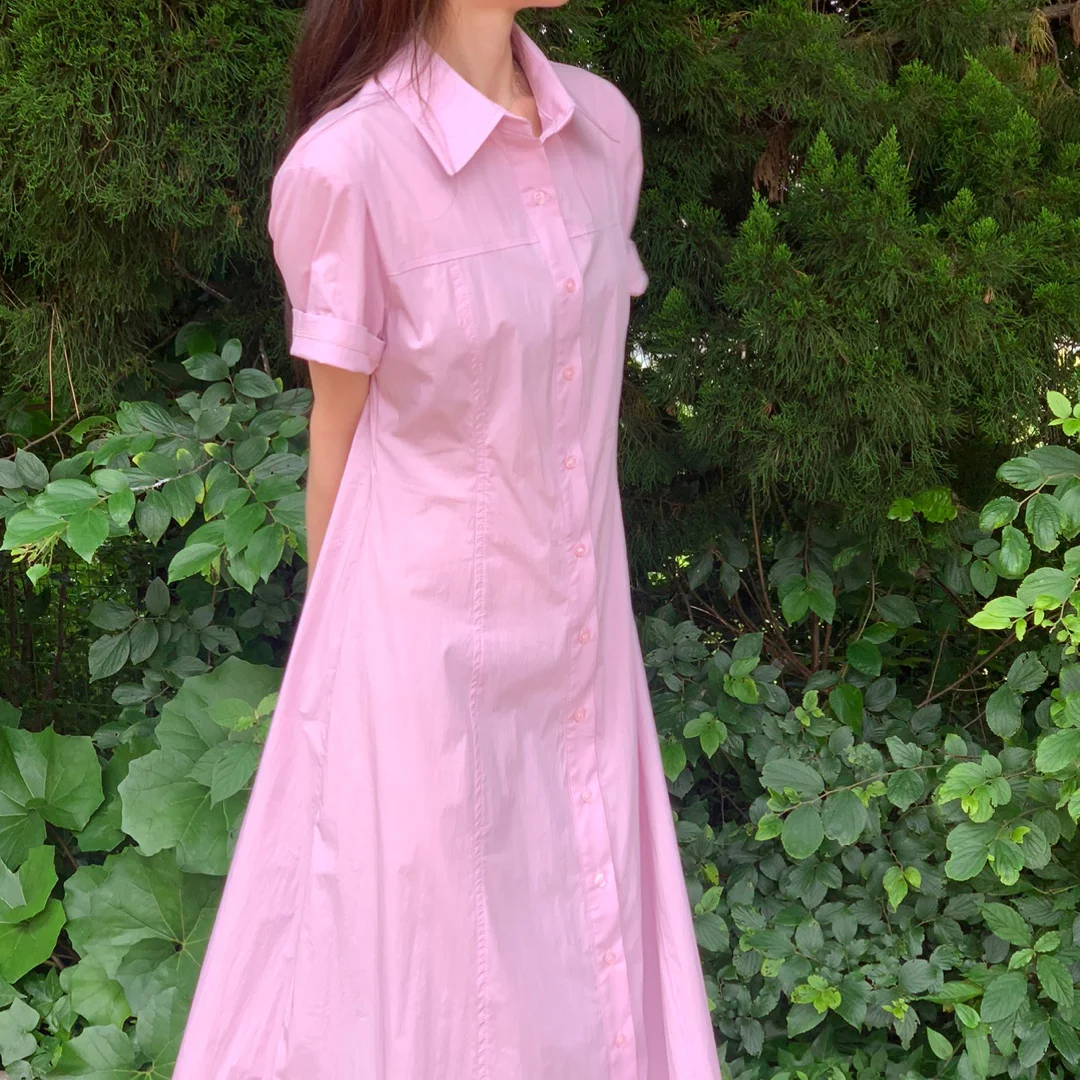 小蒼蘭 襯衫 連衣裙