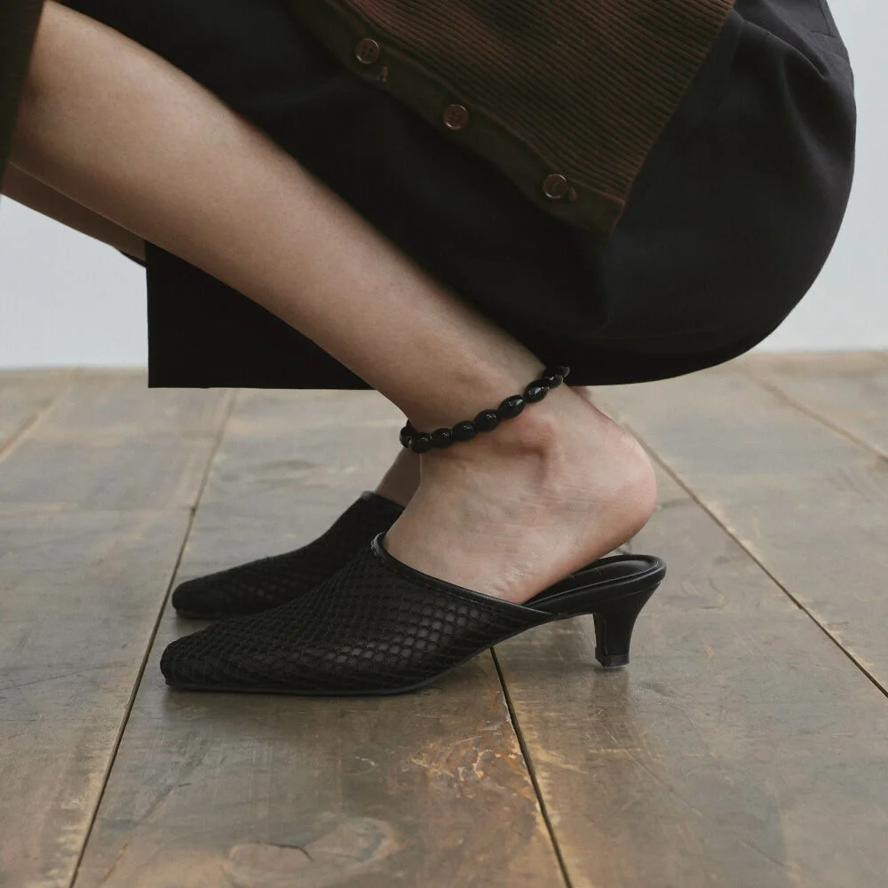 MOI Square Net Mules (2color)