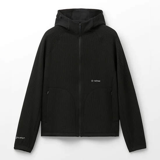Polartec Power Dry 連帽衫 拉鏈_Black