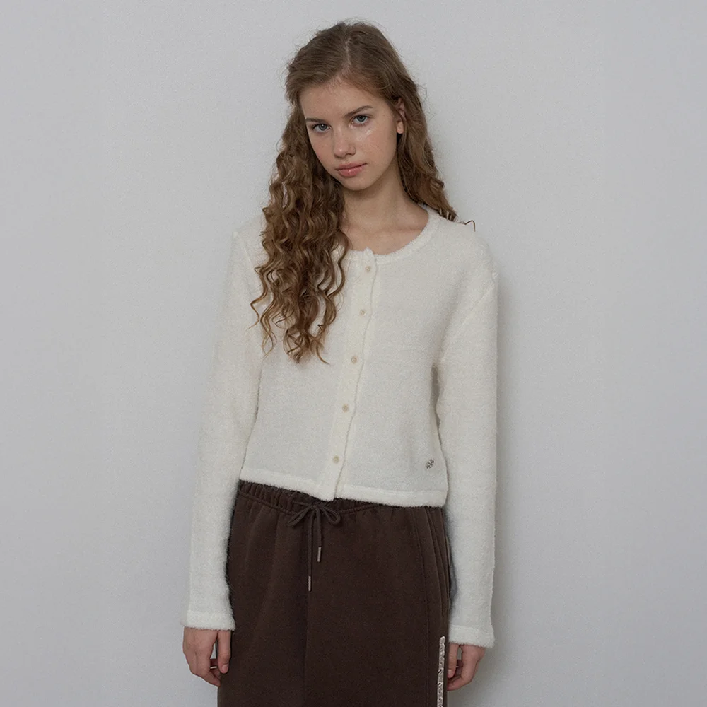 Nutty Hairy Cardigan - Ivory