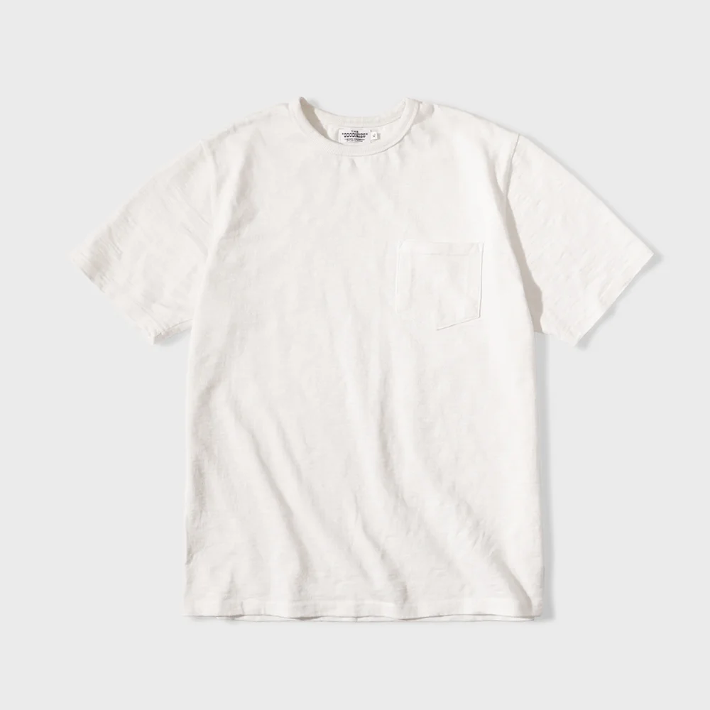 POCKET - T SHIRT. CreamWhite