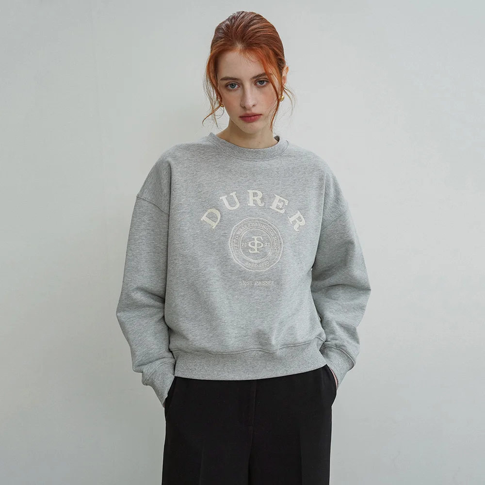 SITP5181 DURER 經典傳承 刺繡 衛衣_Melange gray