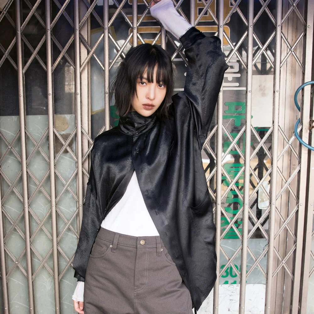HEIMA UTILITY SHIRT / GLOSSY INK
