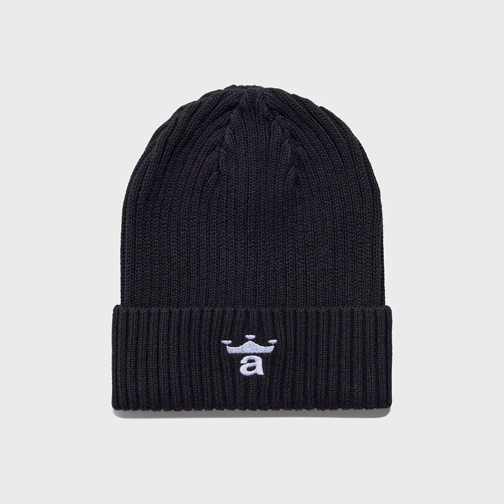 (U) 皇冠 A 絞花 冷帽 黑色 CROWN A CABLE BEANIE BLACK