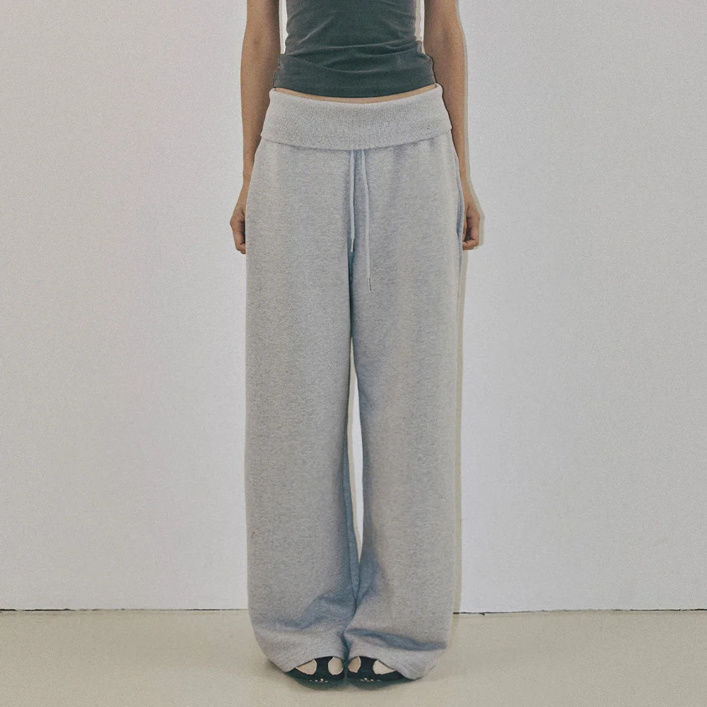 Fold Over Sweatpants 灰色