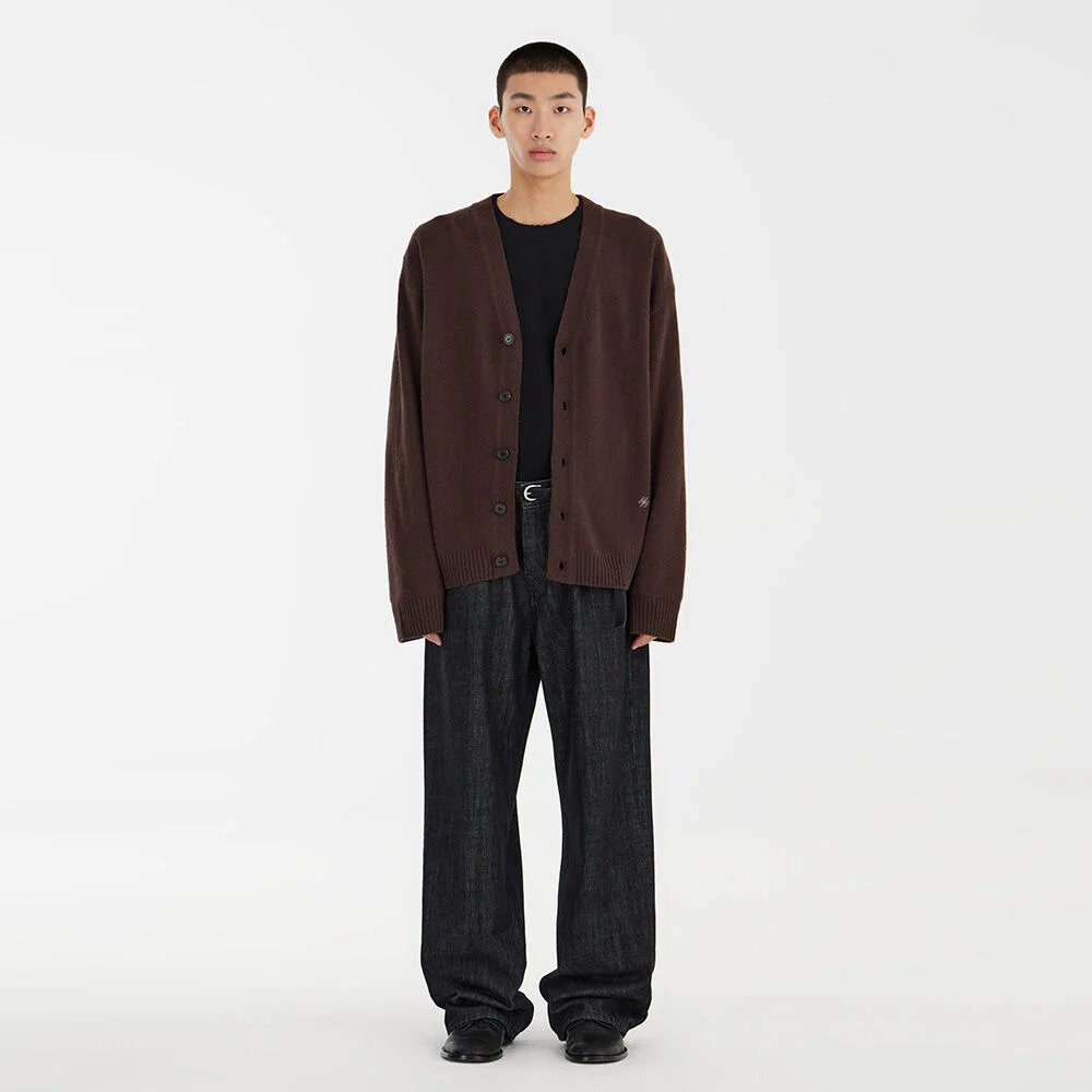 Emblem Cardigan - Brown