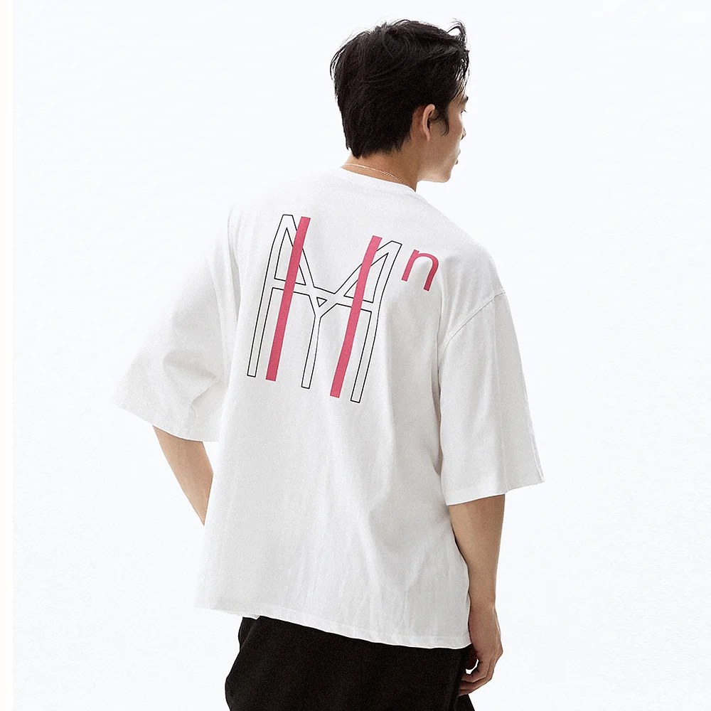 UNISEX Monogram Logo Printed Overfit Tshirt White