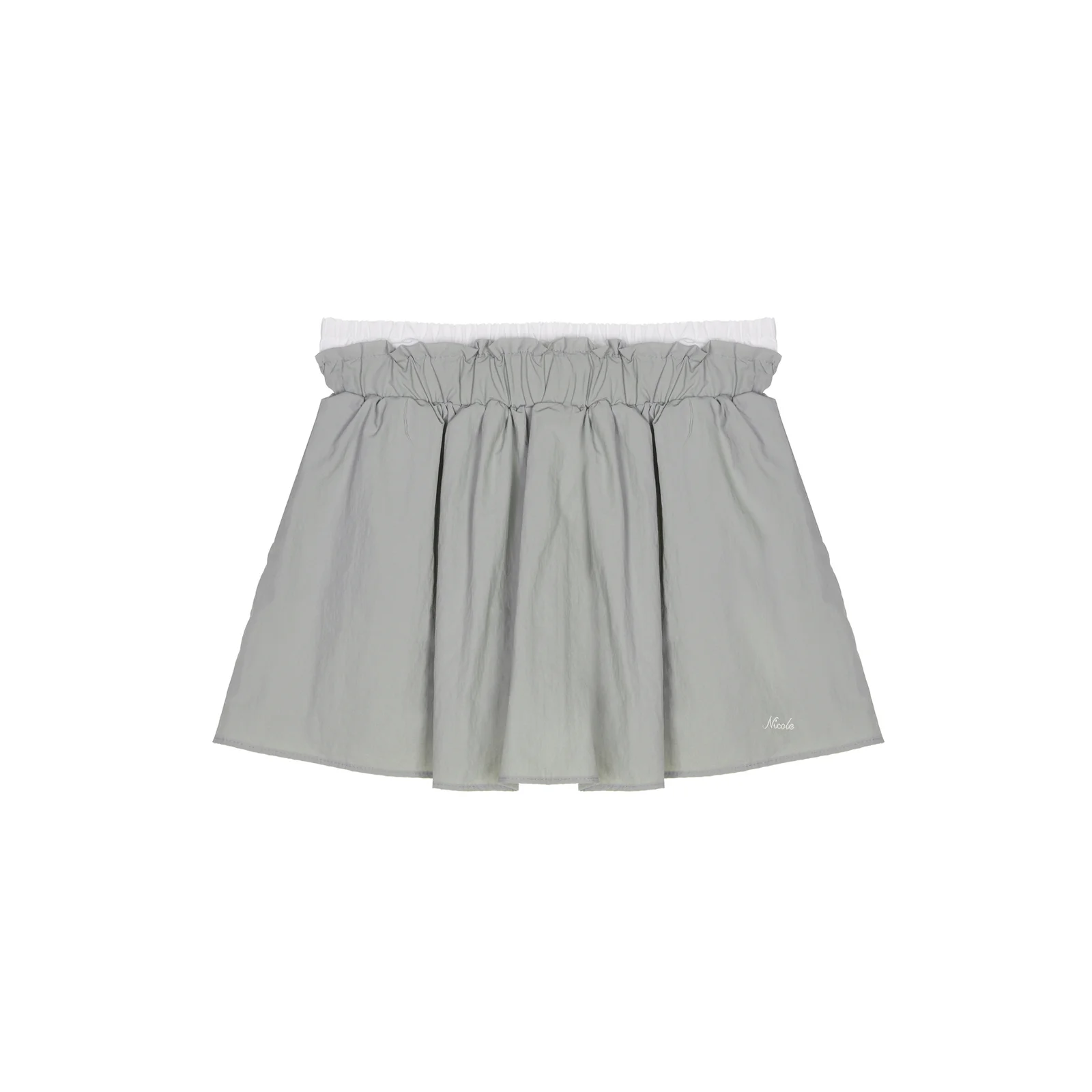 MINI LAYERED SKIRT PANTS_GRAY