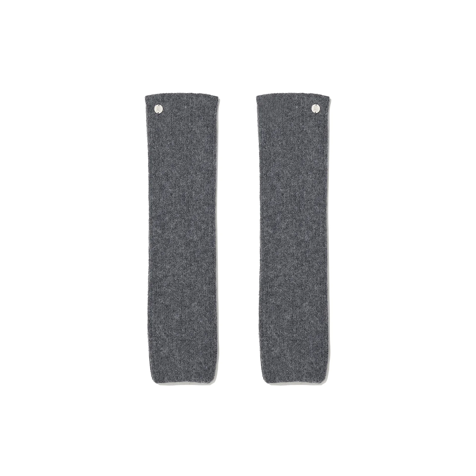 BUTTON POINTED RIBBED LEG WARMER_CHARCOAL
