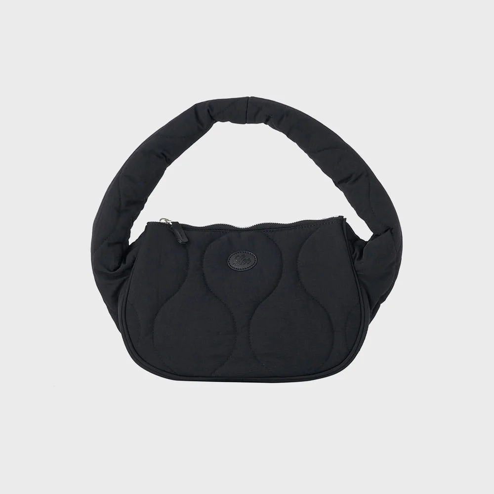 絎縫 迷你 Hobo Bag 黑色