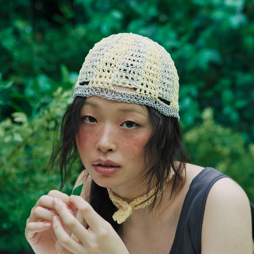 MOSS BEANIE MULTI YELLOW