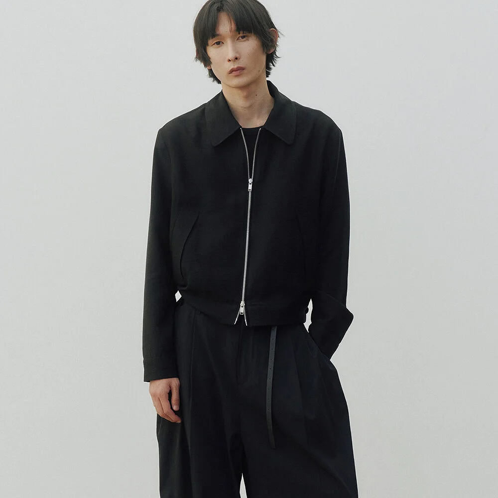羊毛 絲滑 Coach 短身外套 (黑色)
