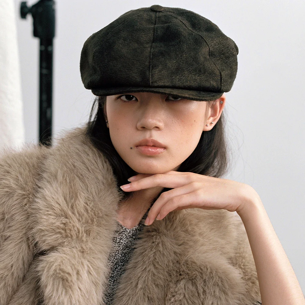 NEWSBOY CAP_WOOD