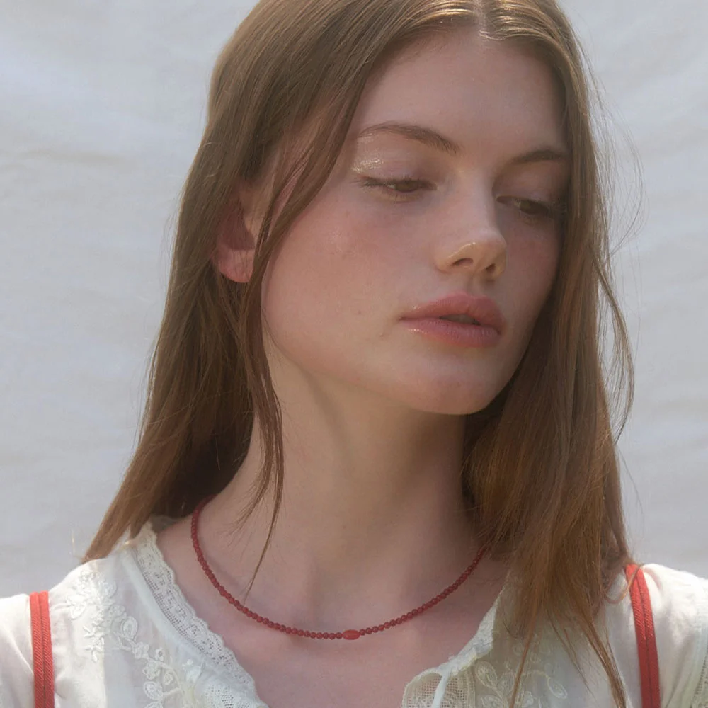 Cherry Gem Necklace (L242MNK080)