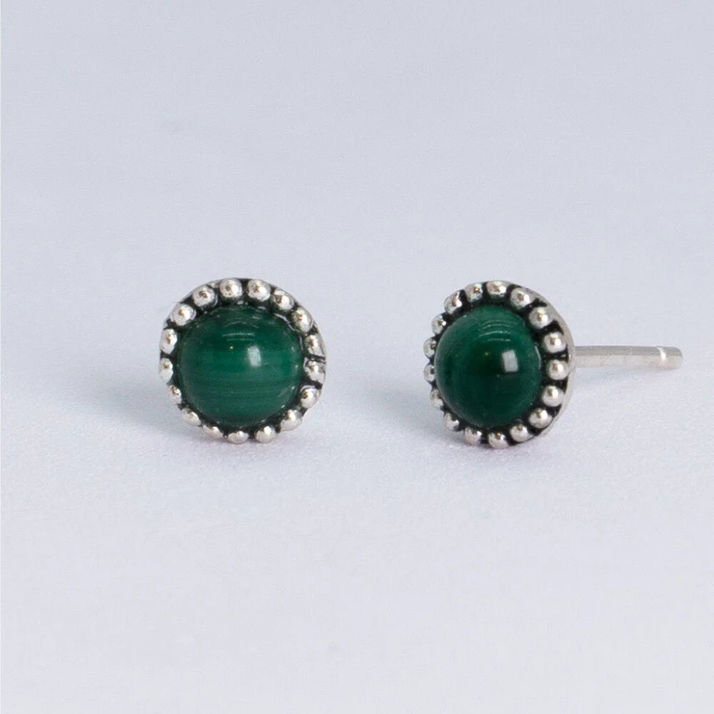 HR 163E_Malachite Earring (Silver 925)