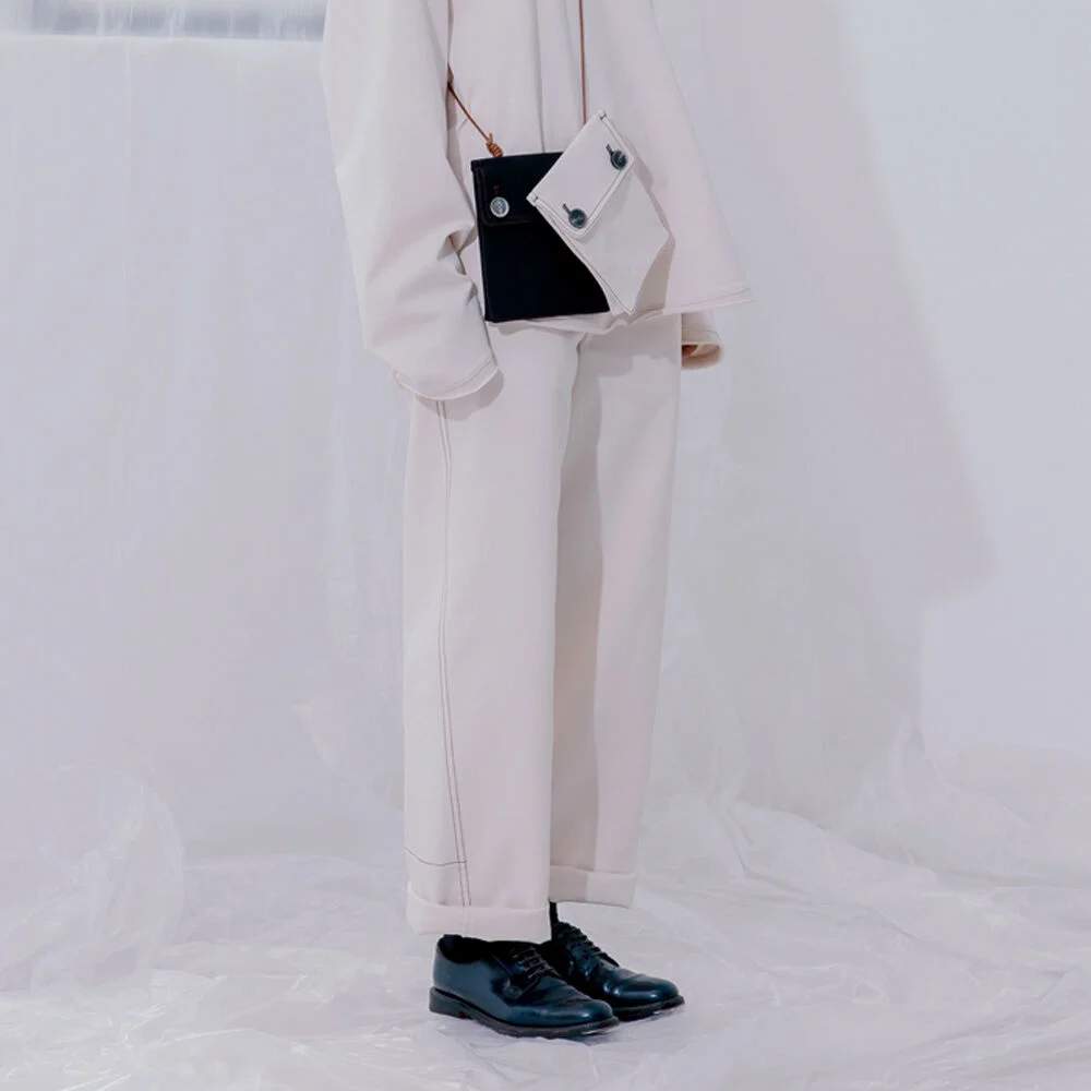 Curve Stitch Pants / Ecru