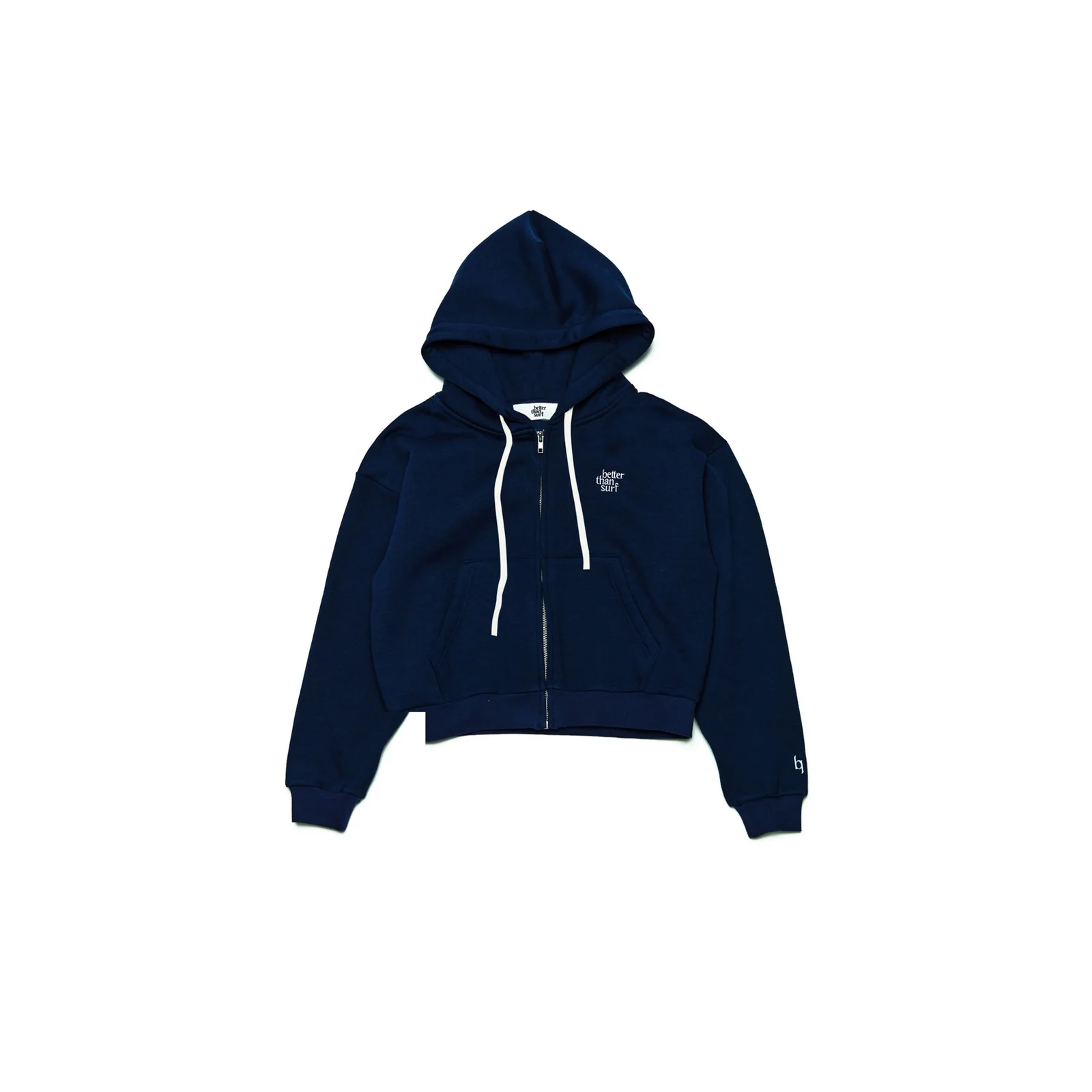 EUPHORIA CROP ZIPUP HOODIE - NAVY
