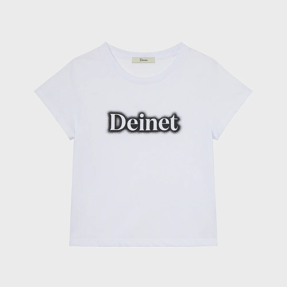 SPRAY LOGO PIGMENT T-SHIRT IN WHITE
