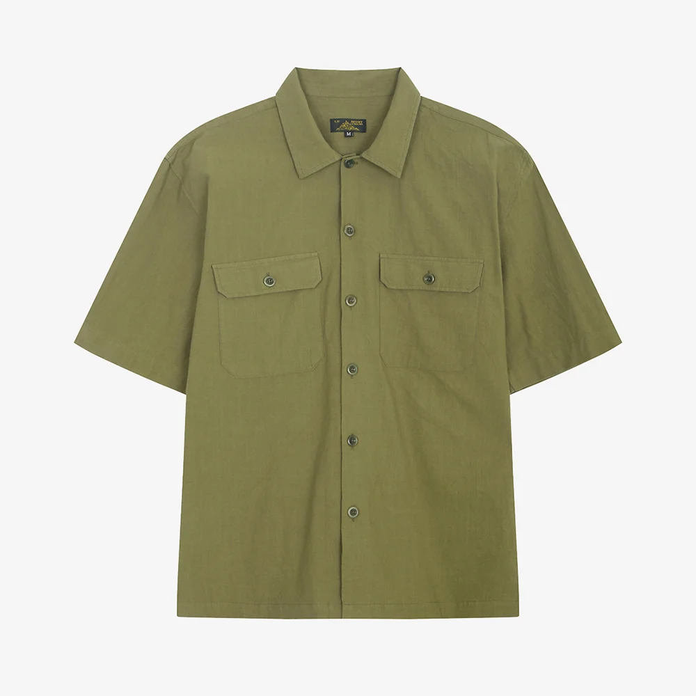 CADELL - Short sleeve w/ military pockets_Khaki