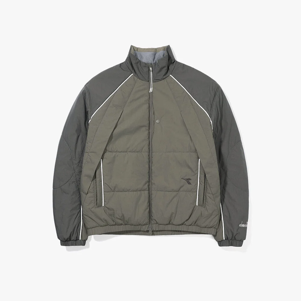冬季 Pit Crew 撞色 羽絨外套 外套 KHAKI