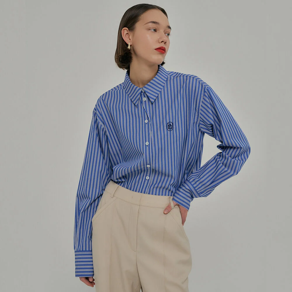 Tidy curve shirts Blue stripe