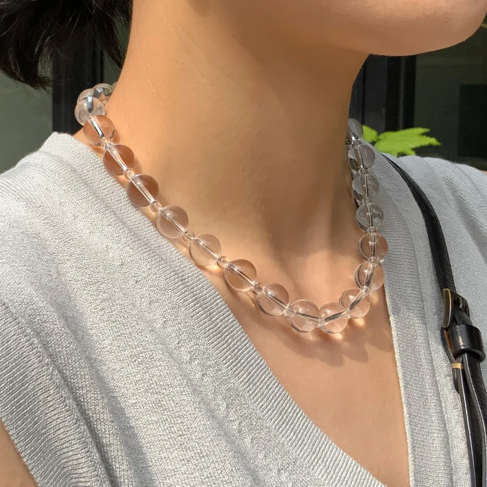 White Quartz Necklace (12mm) / 白水晶 Necklace