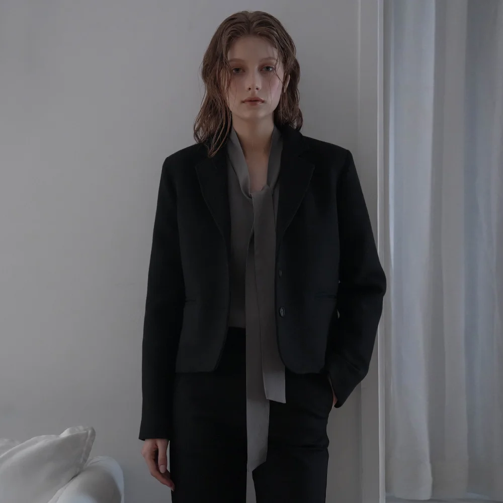 Crop button Jacket