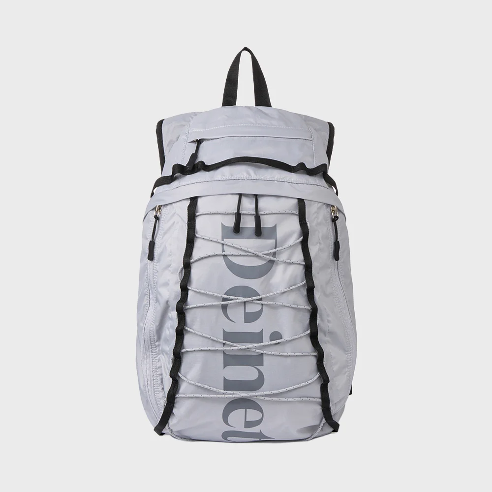NYLON ESSENTIAL LOGO BACKPACK IN GREY