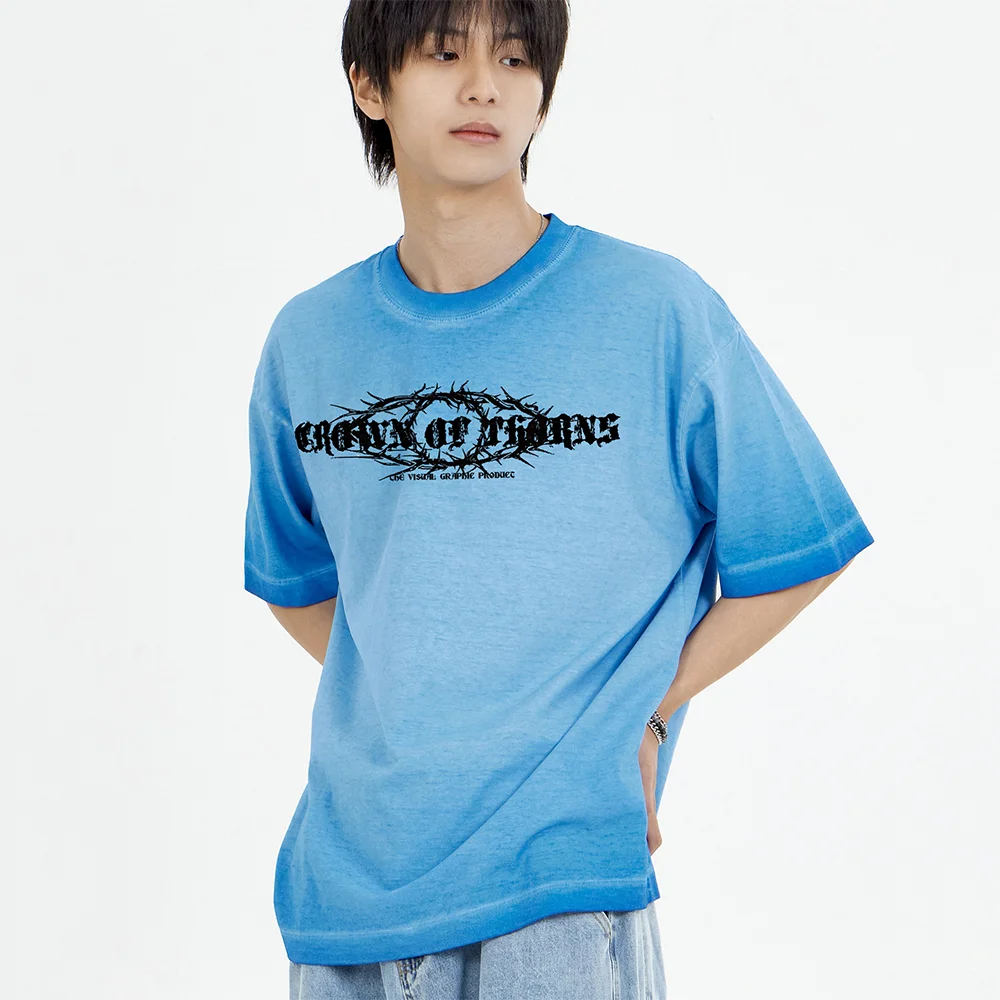 皇冠 Tron Pigment 短袖T恤 藍色