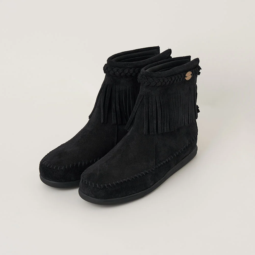 TASSEL MID BOOTS (BLACK)