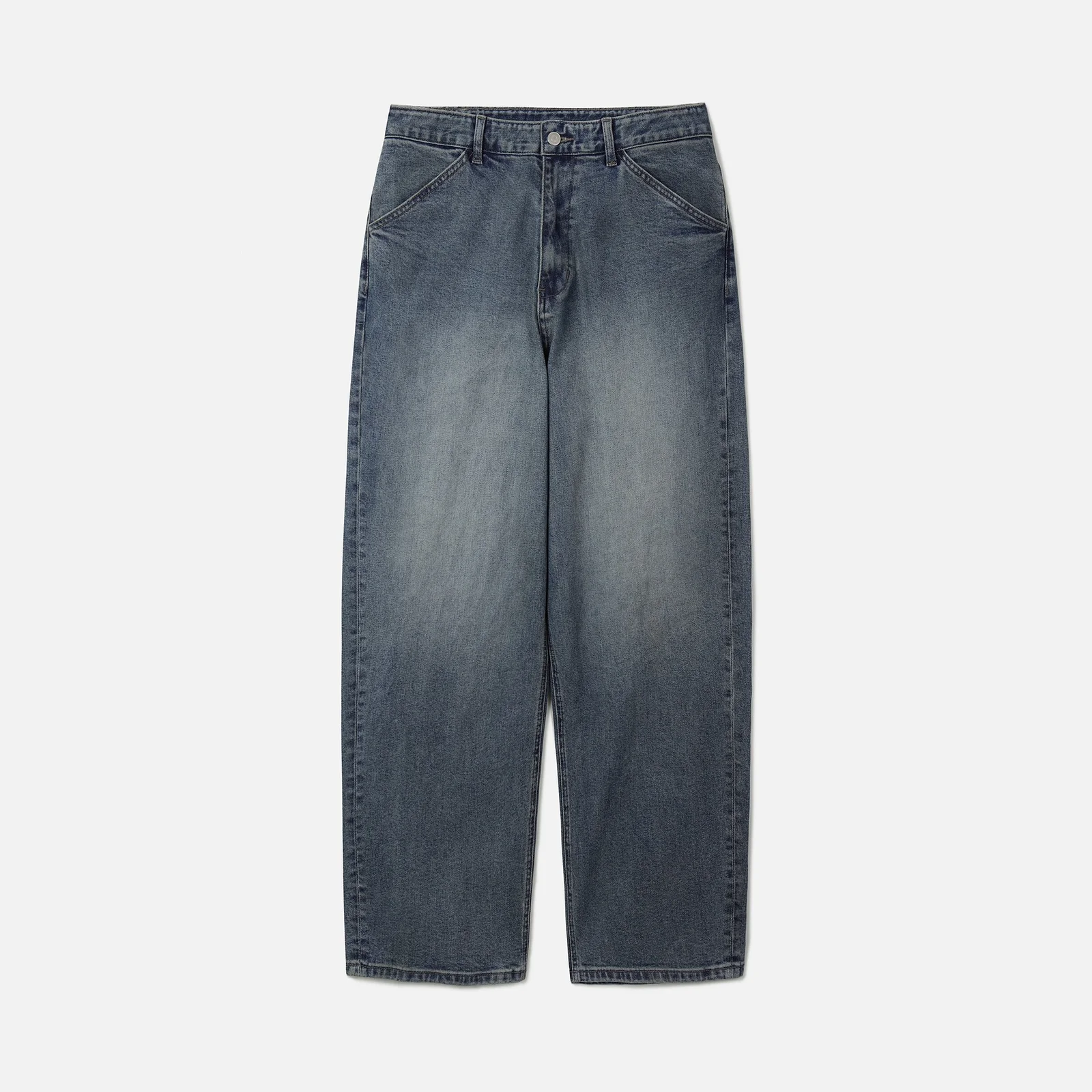 KAIHARA DYED CURVE DENIM DARK BLUE (247)