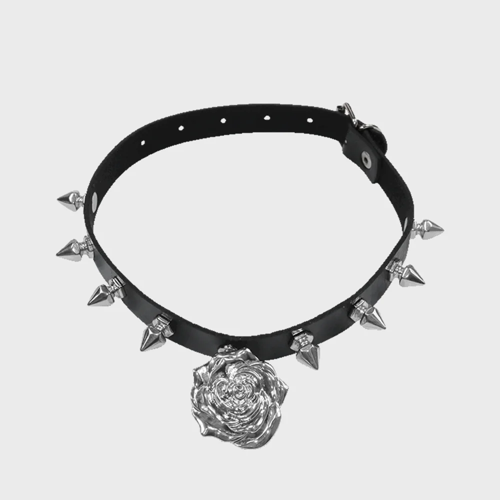 Rose punk choker