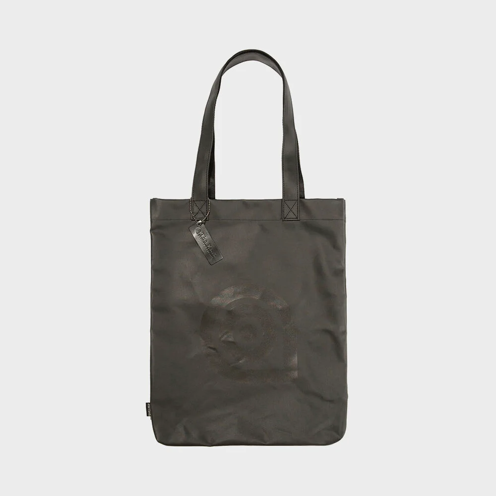 COATED CANVAS ECO BAG - BLACK