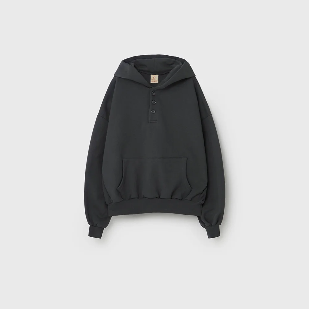 HENLEY HOODIE (BLACK)