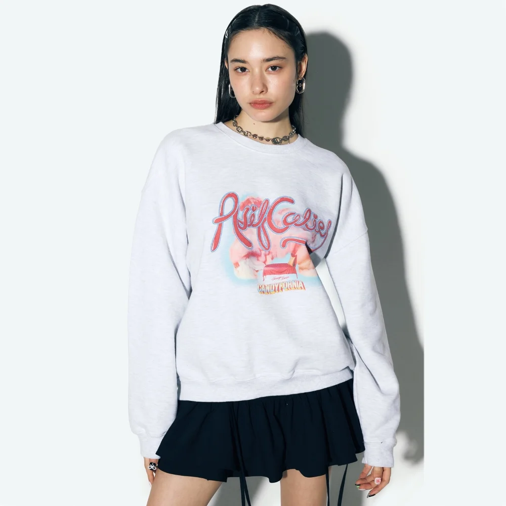 CANDYFORNIA SWEATSHIRT WHITEMELANGE