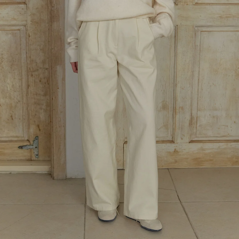 Wren pintuck pants (cream)