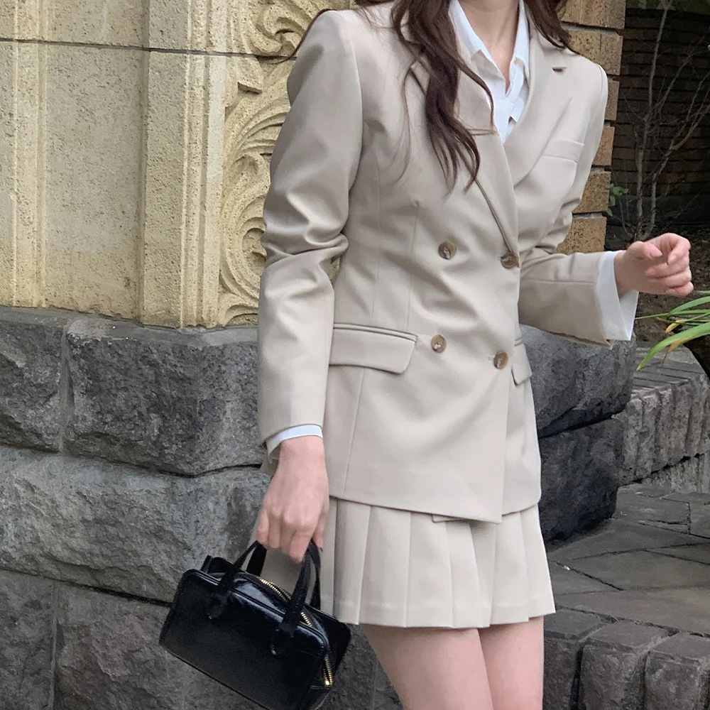 Celina 修身剪裁 雙排扣外套_2COLORS