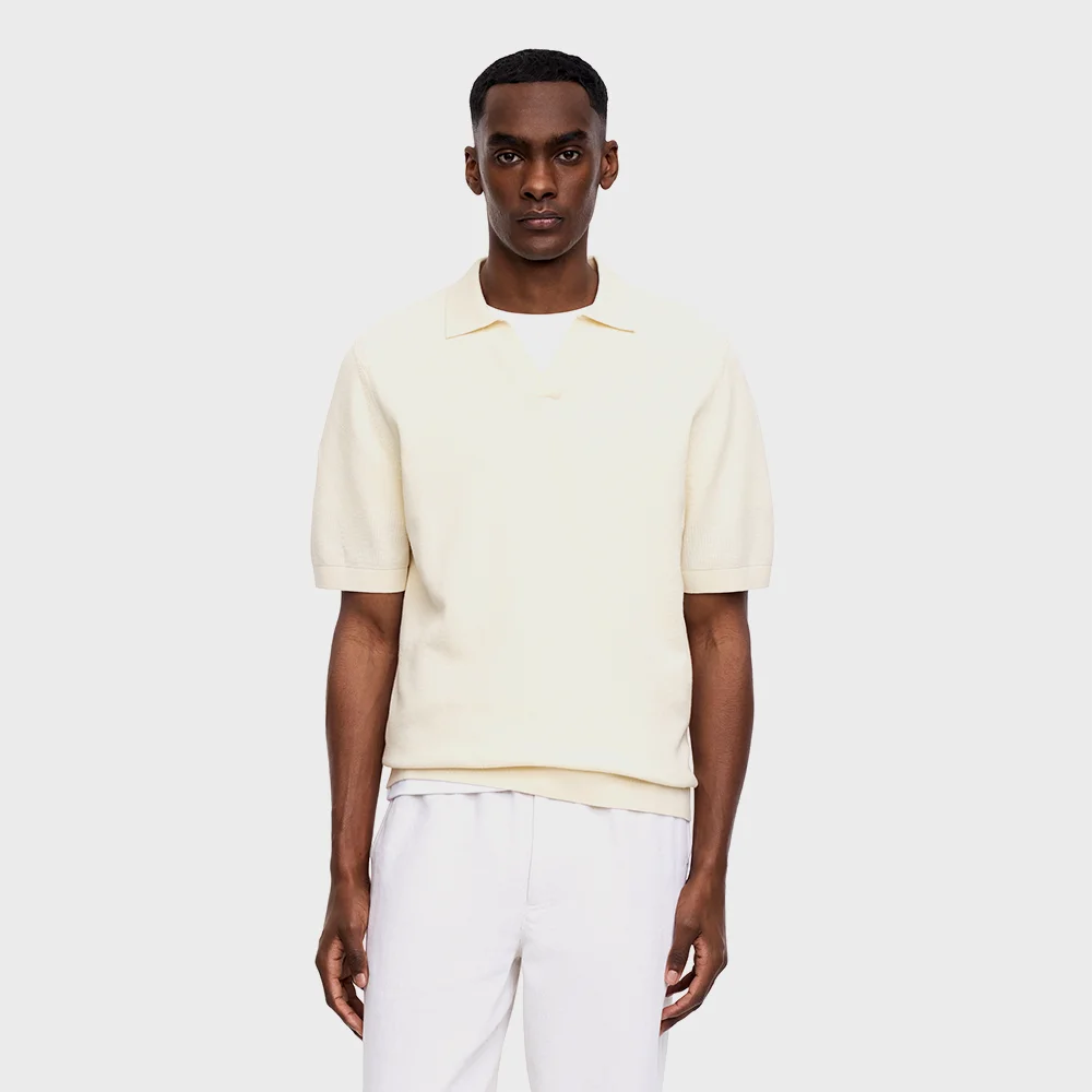 (M) 紋理 Polo 襯衫 (1275498-006) (Off 白色)
