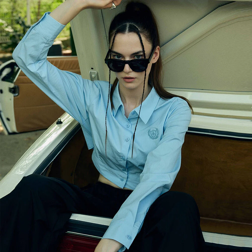 L6 RIBBON SHIRT(SKY BLUE)