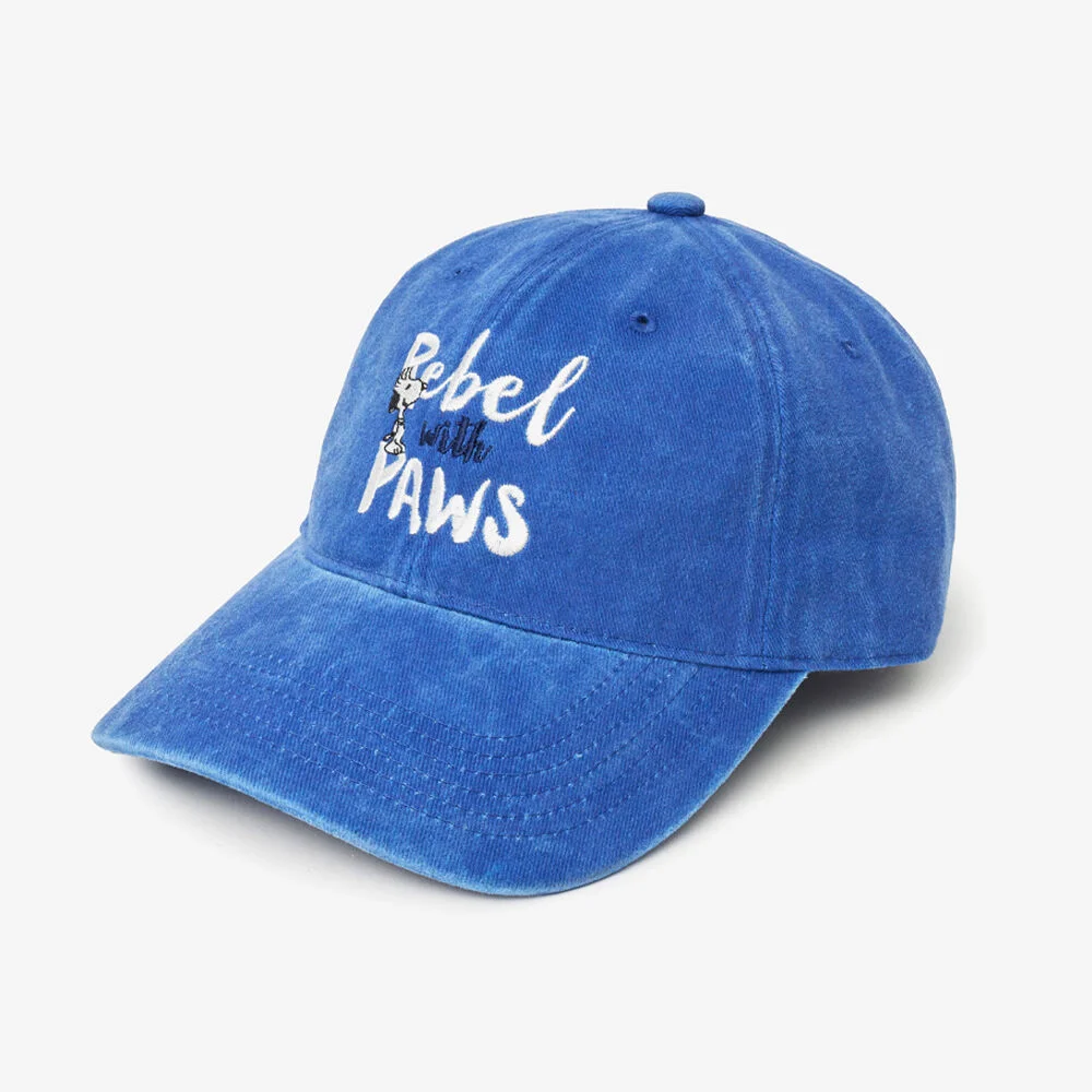 Rebel 史努比 石洗 水洗 棒球帽 (BLUE)