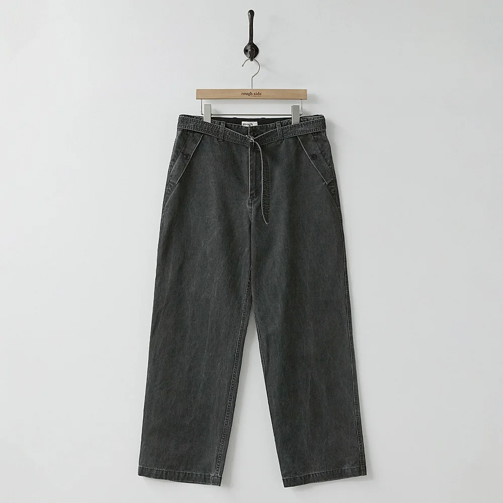 Downhill Belted Pants Charcoal