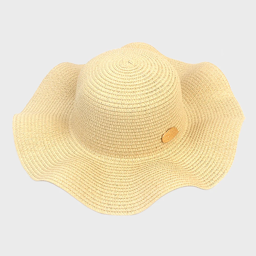 Summer Beige Wave Round Fedora 夏日軟呢帽