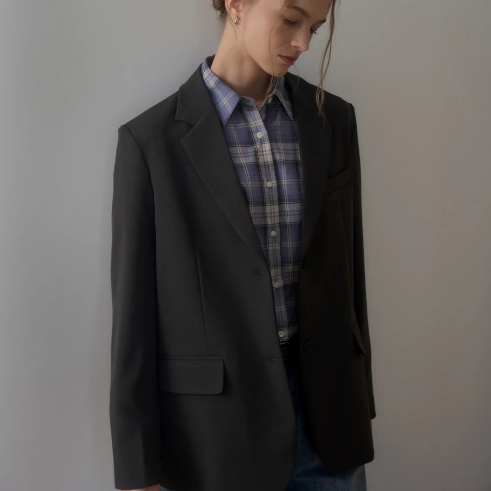 BENIE TAILORED JACKET_CHARCOAL